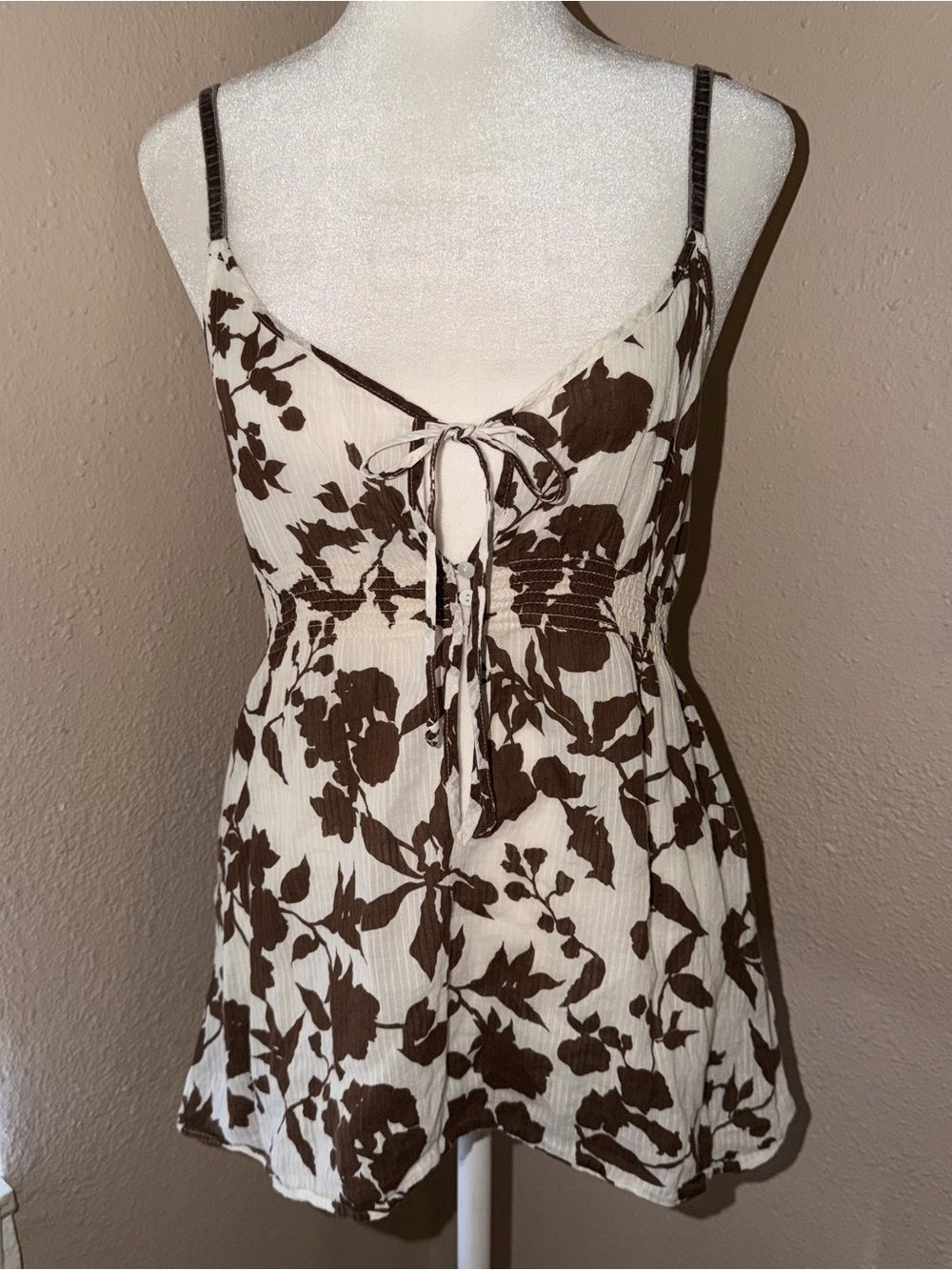 Vintage Y2K Abercrombie & Fitch 2000s Floral Babydoll Tank Top